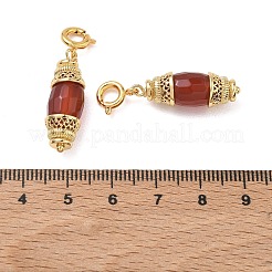 Adornos colgantes ovalados de ágata roja natural&nbsp;GG-D002-11G
