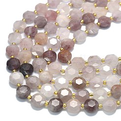 Stränge aus natürlichen violetten Erdbeerquarzperlen&nbsp;G-C116-A116-01