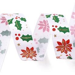5 Yards Weihnachtsband aus Polyester mit Goldprägung&nbsp;OCOR-A008-01G