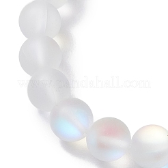 8 mm runde Stretch-Armbänder aus gefärbten synthetischen Mondsteinperlen&nbsp;BJEW-JB10306
