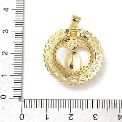 Pendentifs en laiton zircon cubique transparent&nbsp;KK-P350-27G-02