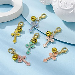 Decoraciones colgantes de esmalte de aleación cruzada&nbsp;HJEW-JM01075