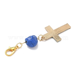5 pz decorazioni pendenti a forma di croce in lega smaltata&nbsp;HJEW-JM04090