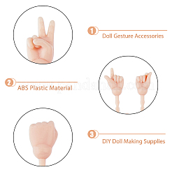 ABS-Kunststoff-Bjd-Puppen-Gestenzubehör&nbsp;DIY-WH0304-646