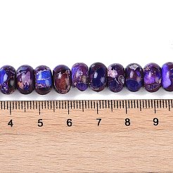 Brins de perles de jaspe impérial synthétique teint&nbsp;G-P529-E01-A02
