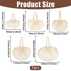5 sac en filet tissé en polyester ajouré&nbsp;ABAG-CO0001-03