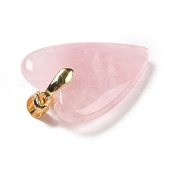 Pendentifs de quartz rose naturel&nbsp;X-G-E570-01G-06