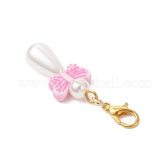 Décorations suspendues d'ange en acrylique et plastique ABS imitation perle&nbsp;HJEW-JM04236