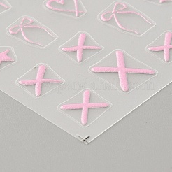 4 Blatt 4 Farben Nailart-Aufkleber aus Kunststoff mit Schleife&nbsp;MRMJ-DJ0001-12
