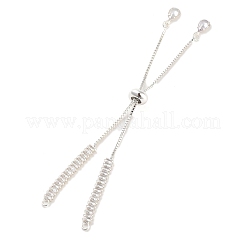 Fabrication de bracelets coulissants rectangulaires en zircone cubique transparente&nbsp;BJEW-U005-01S
