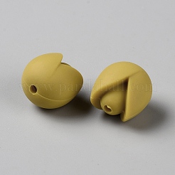 Perles focales en silicone écologique de qualité tulipe&nbsp;LS-SIL-WH0013-53A