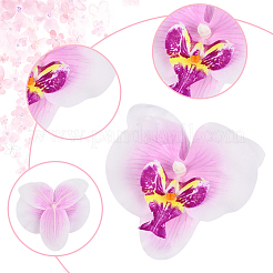 20 Stück künstliche Phalaenopsis-Blume aus Seidenstoff&nbsp;AJEW-SP0003-55A