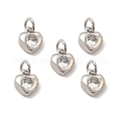 Ciondoli in ottone zirconi chiari micro pavé&nbsp;KK-E068-VB235