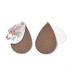 Weihnachten Thema Pu Leder große Anhänger&nbsp;X-FIND-R080-06