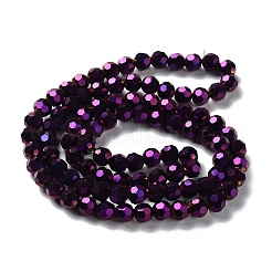 Chapelets de perles en verre électroplaqué&nbsp;EGLA-R042-6mm-02