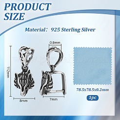 1 Stück Sterlingsilber-Eispickel-Klemmbügel&nbsp;STER-GO0001-53