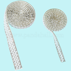 3 Yards 3 Stile selbstklebende ABS-Imitationsperle mit Strass-Hotfix-Strass&nbsp;DIY-CY0001-88