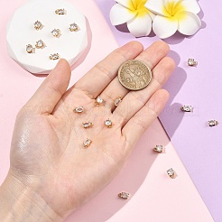 10 pièce 2 styles de breloques en laiton micro pavées en zircone cubique transparente&nbsp;KK-YW0004-36