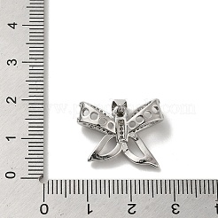 Placage de crémaillère en laiton micro pavé pendentifs en zircone cubique claire&nbsp;KK-R158-06P