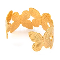 Braccialetti aperti in acciaio inossidabile 304 per donna&nbsp;LS-BJEW-G711-01K-G