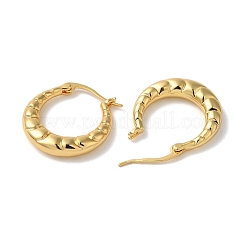 Orecchini a cerchio in ottone con placcatura a cremagliera per donna&nbsp;EJEW-L224-82G