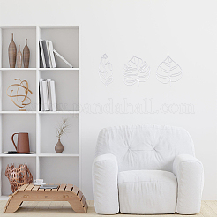 Adesivi murali specchio acrilico foglia&nbsp;OACR-WH0032-06A