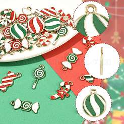 24 pendentifs en alliage émaillé sur le thème de Noël&nbsp;ENAM-FS0004-32