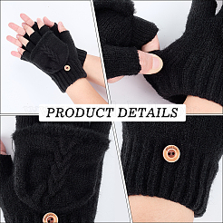 1 paire de gants sans doigts en fibre acrylique&nbsp;COHT-CY0001-03A