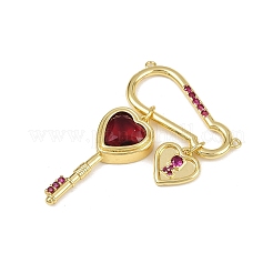 Ottone micro spianare pendenti zirconi&nbsp;KK-H072-17G