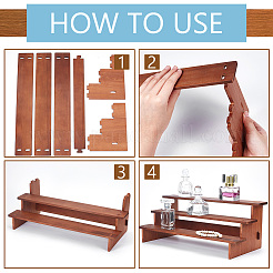 3-stufiger Würfel-Organizer aus Holz&nbsp;ODIS-WH0086-155B