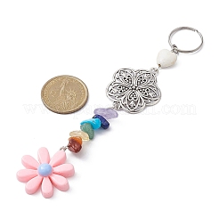 Portachiavi in resina con fiori&nbsp;KEYC-JKC00556-01