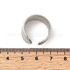 Anelli polsini aperti in acciaio inossidabile 304&nbsp;RJEW-H261-02P
