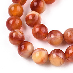 Perles rondes de fils de verre&nbsp;X-GLAA-M044-01O