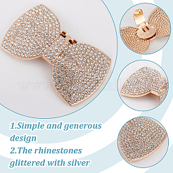 4 Stück 2 Farben Bowknot Legierung Strass Schuhdekoration&nbsp;FIND-GO0002-33