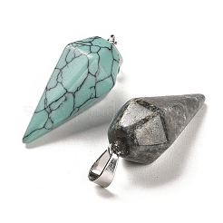 Pendentifs en pierres précieuses mixtes naturels et synthétiques&nbsp;G-M424-08P