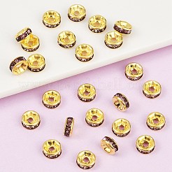 Messing Strass Zwischen perlen&nbsp;RB-A014-Z6mm-10G
