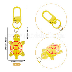 3 ciondolo a forma di tartaruga in resina&nbsp;HJEW-TA0001-39A
