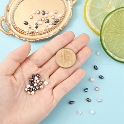 10 perles de culture d'eau douce naturelles&nbsp;PEAR-YW0001-07C