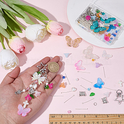 Kit fai da te per realizzare portachiavi a forma di farfalla&nbsp;DIY-SC0033-73