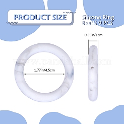 9 anneau de perles focales en silicone écologique de qualité alimentaire&nbsp;JX895C