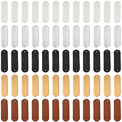 100 Stück ovale PU-Lederetiketten in 5 Farben&nbsp;DIY-CY0004-10