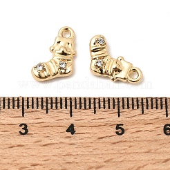 Weihnachtslegierung Strass Charms&nbsp;FIND-G102-01G-02