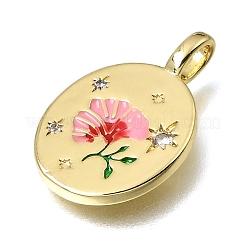 Pendentifs en laiton zircon cubique transparent&nbsp;LS-KK-K427-52G