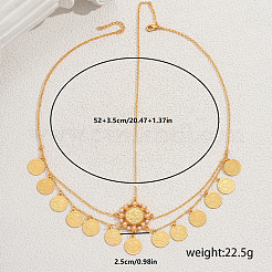 Eleganter Haarschmuck aus Zinklegierung im Vintage-Stil mit Münzquaste und Messingkopfketten für Damen im Urlaubs- und Partystil&nbsp;TH1149