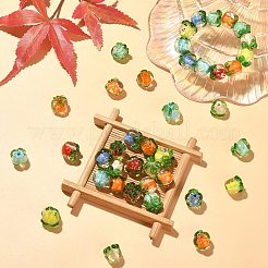 40 Stück 8 Farben leuchtende handgefertigte Bunte Malerei-Perlen&nbsp;LAMP-CJ0001-80