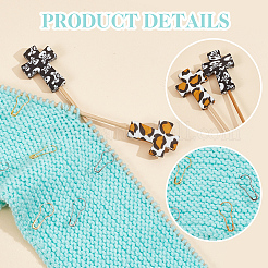 7 Stück 7 Stile Kreuz Silikonperlen Stricknadelschützer/Stricknadelstopper&nbsp;DIY-NB0010-32