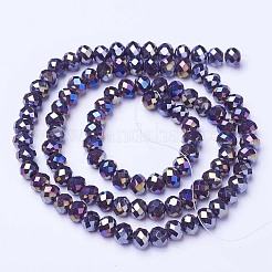 Chapelets de perles en verre électroplaqué&nbsp;LS-EGLA-A034-P4mm-B08