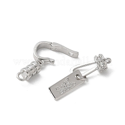 Fermoirs à lanière repliables en laiton avec zircone cubique de micro pave&nbsp;KK-U052-39P