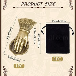Clip segnalibro in lega a forma di mano&nbsp;AJEW-CP0006-94B-AB