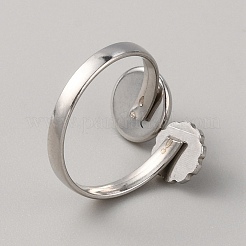 Manschettenpolster-Ringfassungen aus Edelstahl 304&nbsp;STAS-WH0027-46A